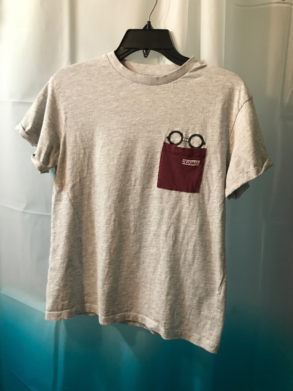 Harry Potter Pocket T-shirt -sz Small 6/8 - Heather Gray